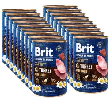 Brit Premium by Nature Junior Turkey With Liver 18x400g