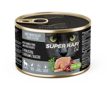 DOLINA NOTECI Super Rafi Cat P&F με πέρδικα και καρδιές πάπιας για στειρωμένες γάτες 185g
