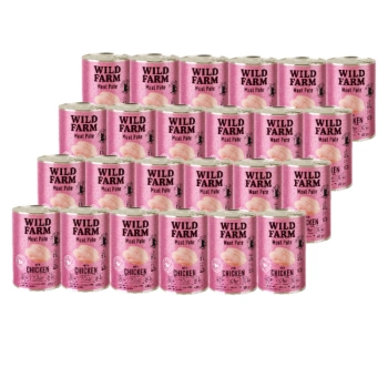 WILD FARM Pate με κοτόπουλο 24x400g - τροφή για γάτες χωρίς γλουτένη