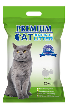 Premium Cat Clumping Bentonite Litter - Apple για γάτες 20kg