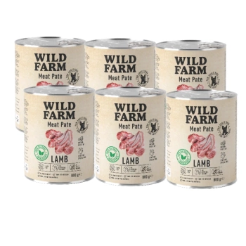 WILD FARM Πατέ Αρνιού 6x800g τροφή για σκύλους χωρίς γλουτένη