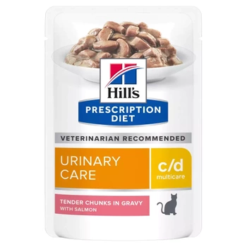HILL'S PD Prescription Diet Feline c/d Salmon 12x85g φακελάκι