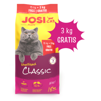 JOSERA JosiCat Classic Αποστειρωμένη 15+3kg
