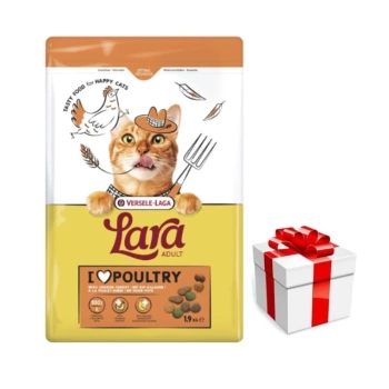 VERSELE-LAGA Lara Adult Turkey & Chicken 1.9kg - τροφή για ενήλικες γάτες με κοτόπουλο και γαλοπούλα + μια δωρεάν έκπληξη για τη γάτα