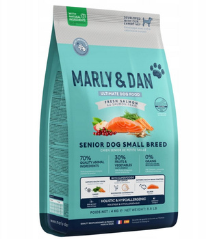 Marly & Dan Senior Dog Small Bread Fresh Salmon Ολιστική & Υποαλλεργική ξηρά τροφή 4kg
