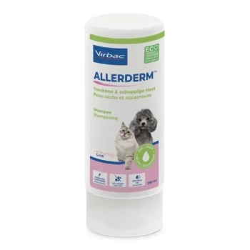 Virbac Allerderm σαμπουάν για ξηρό και φολιδωτό δέρμα για σκύλους και γάτες 250 ml