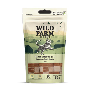 WILD FARM Σάντουιτς με σολομό 50g λιχουδιά για γάτες