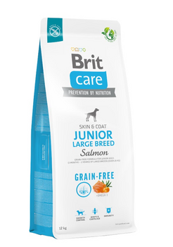 BRIT CARE Dog Grain-free Junior Μεγάλης Φυλής Σολομός 2x12kg