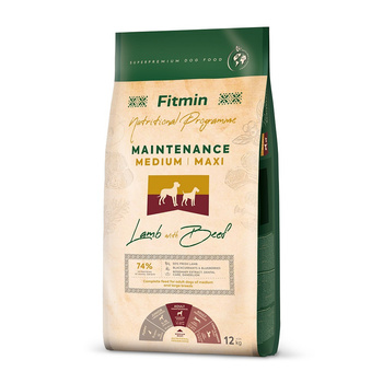 FITMIN Medium Maxi Συντήρηση Lamb&Beef 12kg