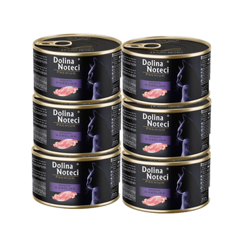 DOLINA NOTECI Premium για γάτες πλούσιο σε κουνέλι 6x185g