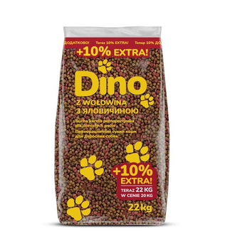 DINO Ξηρά τροφή για σκύλους με βοδινό κρέας 20kg + 10% ΔΩΡΕΑΝ