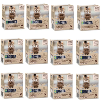 BOZITA Γάτα Κοτόπουλο & Γαλοπούλα σε Σάλτσα 12x370g
