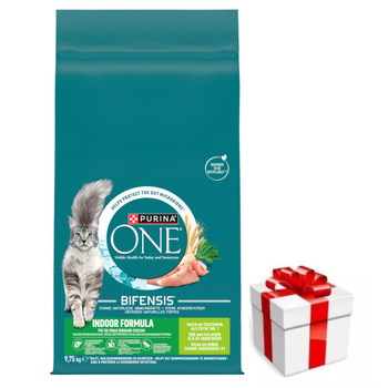 Purina One Indoor Formula Γαλοπούλα & Σιτάρι Τροφή για ενήλικες γάτες 9,75kg + δωρεάν έκπληξη για τη γάτα