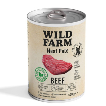 Wild Farm Pate Beef 400g τροφή για σκύλους χωρίς γλουτένη