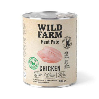 WILD FARM Πατέ Κοτόπουλου 800g τροφή για σκύλους χωρίς γλουτένη