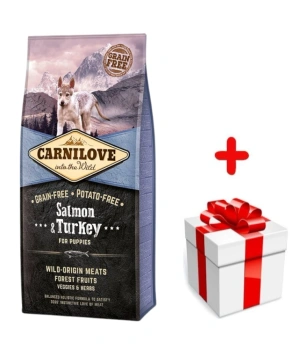 Carnilove Salmon & Turkey For Puppies 12kg  + δωρεάν έκπληξη για το σκυλί σας!