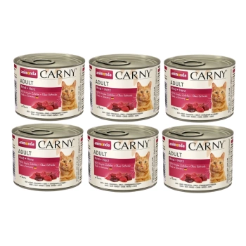 Animonda Cat Carny Adult Beef & Hearts 6x200g