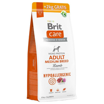 BRIT CARE Dog Hypoallergenic Adult Medium Breed Lamb 2x14kg