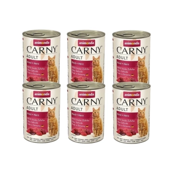 Animonda Cat Carny Adult Beef & Hearts 6x400g