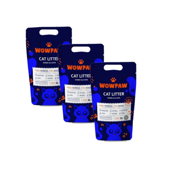 Άμμος Μπεντονίτη WOW PAW - Άοσμη για Γάτες 3x5L
