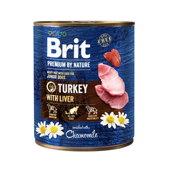 Brit Premium by Nature Γαλοπούλα με συκώτι 12x800g