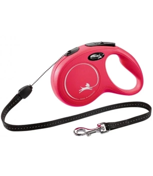 FLEXI Αυτόματο λουρί NEW CLASSIC κορδόνι S 8m κόκκινο