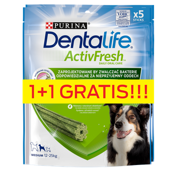 Purina Dentalife Activefresh Medium 115g+115g GRATIS