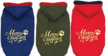 Μπουφάν σκύλου Flea Καλά Χριστούγεννα κόκκινο S