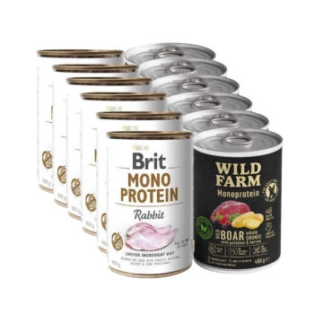 BRIT MONO PROTEIN + WILD FARM Μονοπρωτεΐνη 12x400g