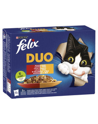 Felix Duo Γεύσεις εξοχής σε ζελέ με κρέας 12x85g