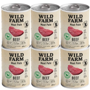 Wild Farm Pate Beef 6x400g τροφή για σκύλους χωρίς γλουτένη