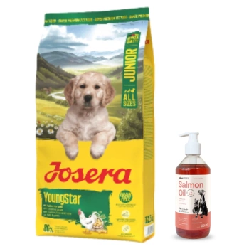 JOSERA YoungStar - Grain Free 12.5kg + LAB V Salmon Oil για σκύλους και γάτες 500ml