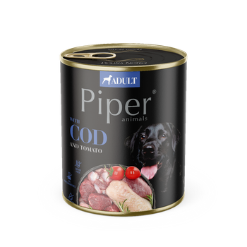 DOLINA NOTECI Piper για σκύλους με μπακαλιάρο και ντομάτα 6x800g