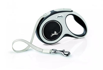 Flexi Leash New Comfort M Tape 5m έως 25kg Μαύρο