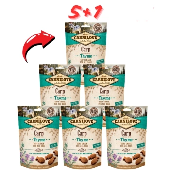 Carnilove Ημί-Υγρό Σνακ, κυπρίνος με θυμάρι, 200 γρ. 5+1 ΔΩΡΟ!!
