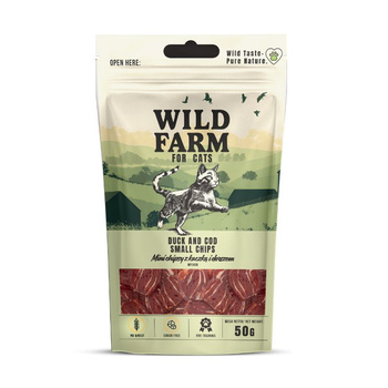 WILD FARM Τσιπς με πάπια και μπακαλιάρο 50g λιχουδιά για γάτες