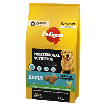 PEDIGREE® Adult Professional Nutrition 12kg με πουλερικά και λαχανικά - πλήρης ξηρά τροφή για ενήλικες σκύλους μεγάλων και μεσαίων φυλών