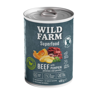Wild Farm Superfood Beef 400g τροφή για σκύλους χωρίς σιτηρά
