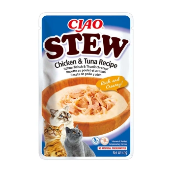 INABA Cat Ciao Stew - κρεμώδες στιφάδο με κοτόπουλο και τόνο για γάτες 40 γρ.