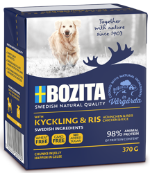 BOZITA Dog Κοτόπουλο & Ρύζι σε ζελέ 370g