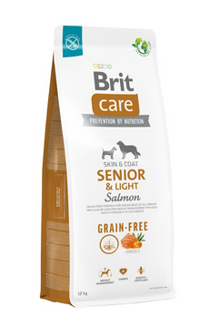 BRIT CARE Dog Grain-free Senior & Light Salmon 12kg + Δωρεάν έκπληξη!