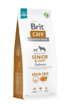 BRIT CARE Dog Grain-free Senior & Light Salmon 12kg