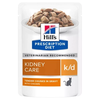 HILL'S PD Prescription Diet Feline k/d Chicken 6x85g - φακελάκι