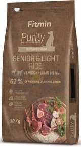 FITMIN Purity Senior Venison, Αρνί & ρύζι Light 12kg