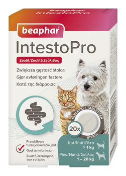 INTESTOPRO 20TBL - δισκία για σκύλους και γάτες που υποστηρίζουν την πάχυνση των κοπράνων, με βάση τον ζεόλιθο